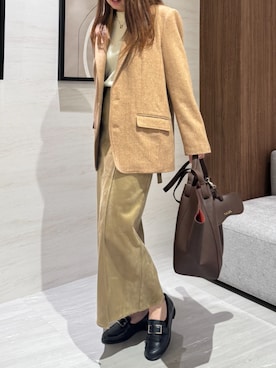 「アイテム（その他小物）」を使った、AJUGA.スタッフさん（レディース・159cm）の秋コーディネート