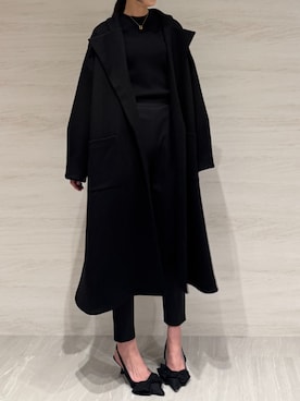 「アイテム（チェスターコート）」を使った、AJUGA.スタッフさん（レディース・168cm）の秋コーディネート