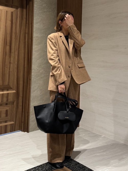 ヘリンボーンウールツイードジャケット（テーラードジャケット