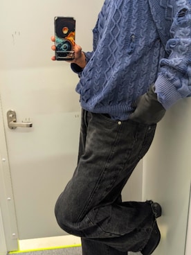 「アイテム（ニット/セーター）」を使った、虎熊さん（メンズ・174cm）の秋コーディネート