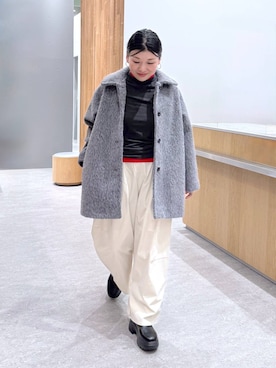 「体型カバー」｜「アイテム（ジャケット/アウター）」を使った、muuu805 さん（レディース・159cm）の冬コーディネート