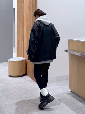 「アイテム（レギンス/スパッツ）」を使った、muuu805 さん（レディース・159cm）の秋コーディネート