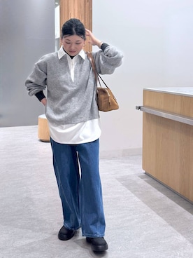 「アイテム（レインシューズ）」を使った、muuu805 さん（レディース・159cm）の冬コーディネート