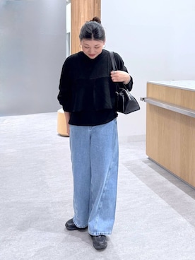 「アイテム（ボストンバッグ）」を使った、muuu805 さん（レディース・159cm）の冬コーディネート