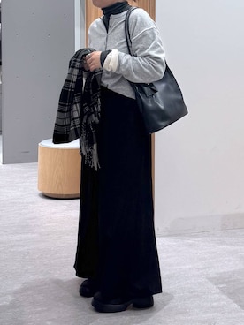 「アイテム（レインシューズ）」を使った、muuu805 さん（レディース・159cm）の冬コーディネート