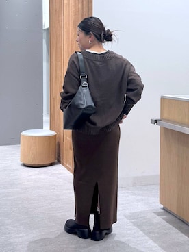 「アイテム（レインシューズ）」を使った、muuu805 さん（レディース・159cm）の冬コーディネート