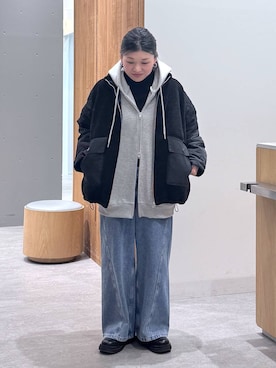 「アイテム（パーカー）」を使った、muuu805 さん（レディース・159cm・30代）の冬コーディネート