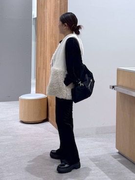 「アイテム（ベスト）」を使った、muuu805 さん（レディース・159cm・30代）の冬コーディネート