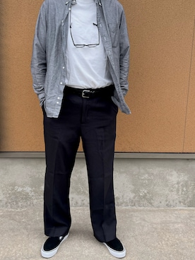 「アイテム（スリッポン）」を使った、odd10976さん（メンズ・186cm）の秋コーディネート