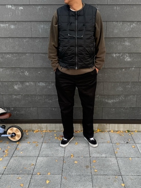 「アイテム（ダウンベスト）」を使った、odd10976さん（メンズ・186cm）の秋コーディネート