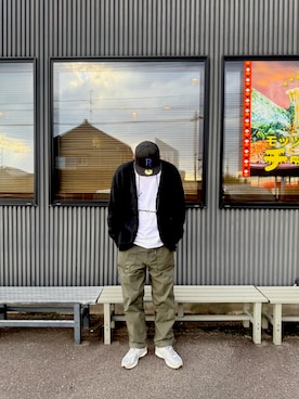 「アイテム（ノーカラージャケット）」を使った、odd10976さん（メンズ・186cm）の冬コーディネート