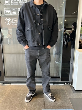 「JOURNAL STANDARD relume（ジャーナルスタンダード　レリューム）のアイテム（ブルゾン、ブラック系）」を使った、odd10976さん（メンズ・186cm）の春コーディネート