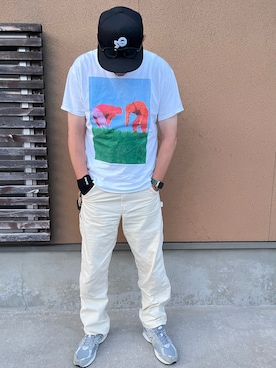 「ROTTWEILER（ロットワイラー）のTadanobuAsano×Rottweiler Gardener Tee（Tシャツ/カットソー）」を使った、odd10976さん（メンズ・186cm）の夏コーディネート