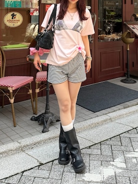「アイテム（チャーム）」を使った、bibi★さん（レディース・153cm）の夏コーディネート