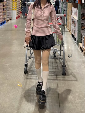 「YOLO（ヨーロ）のアイテム（バッグ）」を使った、bibi★さん（レディース・153cm）の春コーディネート