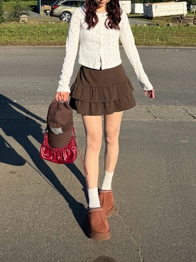 「MOUSSY（マウジー）のアイテム」を使った、bibi★さん（レディース・153cm）の秋コーディネート