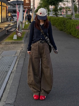 「アイテム（アクセサリー）」を使った、bibi★さん（レディース・153cm）の秋コーディネート