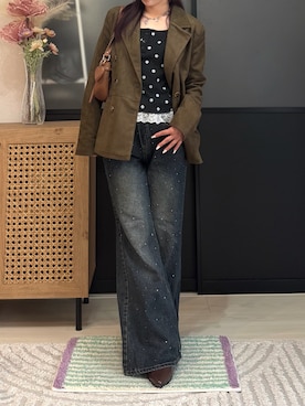 「MOUSSY（マウジー）のアイテム」を使った、bibi★さん（レディース・153cm）の秋コーディネート