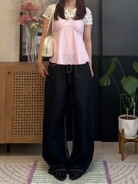「SLY（スライ）のアイテム」を使った、bibi★さん（レディース・153cm）の夏コーディネート