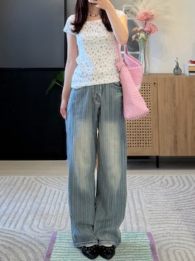 「YOLO（ヨーロ）のアイテム」を使った、bibi★さん（レディース・153cm）の夏コーディネート