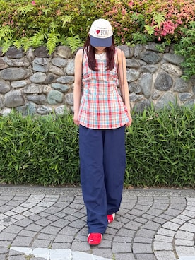 「YOLO（ヨーロ）のアイテム」を使った、bibi★さん（レディース・153cm）の春コーディネート