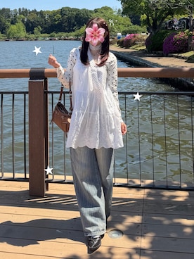 「SLY（スライ）のPOINTED TOE BELT SANDAL ポインティド トゥ ベルト サンダル（サンダル、ブラック系）」を使った、bibi★さん（レディース・153cm）の春コーディネート