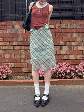 「YOLO（ヨーロ）のアイテム」を使った、bibi★さん（レディース・153cm）の夏コーディネート