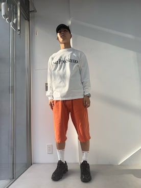 「L.H.P（エルエイチピー）のアイテム（Tシャツ/カットソー、ホワイト系）」を使った、itto0219さん（メンズ・174cm）の春コーディネート