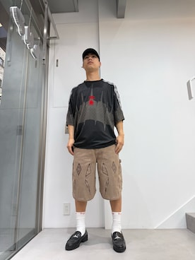 「L.H.P（エルエイチピー）のアイテム（Tシャツ/カットソー、ブラック系）」を使った、itto0219さん（メンズ・174cm）の春コーディネート