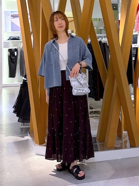 「GLOBAL WORK（グローバルワーク）のアイテム」を使った、きゃなさん（レディース・160cm）の夏コーディネート