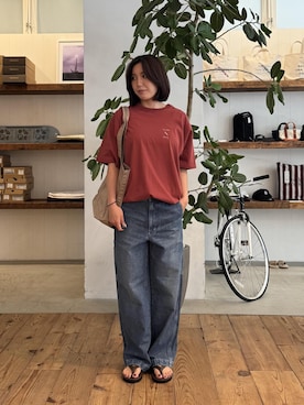 「L.L.Bean（エルエルビーン）のアイテム（バッグ）」を使った、yunoさん（レディース・164cm）の夏コーディネート