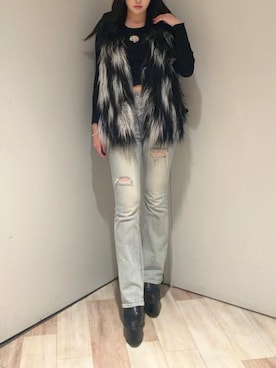 「GYDA（ジェイダ）のアイテム（ニット/セーター）」を使った、shokoさん（レディース・164cm）の秋コーディネート