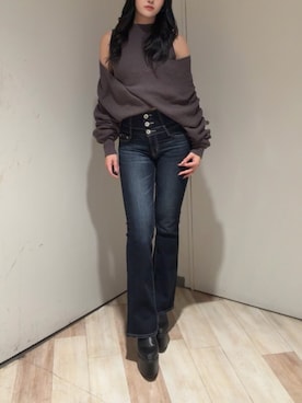 「GYDA（ジェイダ）のアイテム（ニット/セーター）」を使った、shokoさん（レディース・164cm）の秋コーディネート
