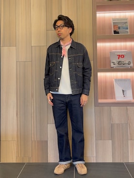 「Firsthand（ファーストハンド）のアイテム（パンツ）」を使った、takutaku3838さん（メンズ・173cm）の春コーディネート