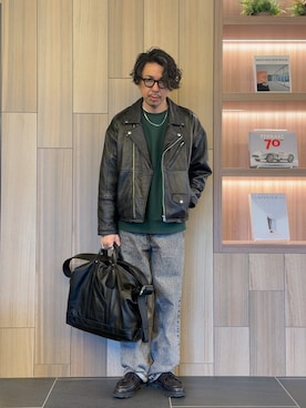 「NICENESS（ナイスネス）のアイテム」を使った、takutaku3838さん（メンズ・173cm）の春コーディネート