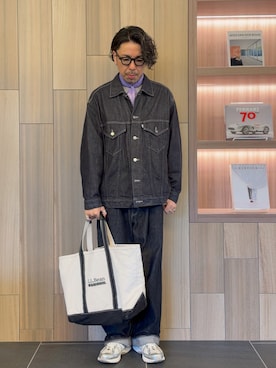 「Graphpaper（グラフペーパー）のアイテム（パンツ）」を使った、takutaku3838さん（メンズ・173cm）の春コーディネート