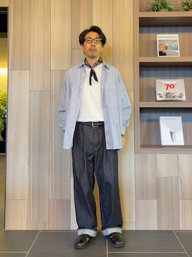 「Graphpaper（グラフペーパー）のアイテム（トップス）」を使った、takutaku3838さん（メンズ・173cm）の夏コーディネート