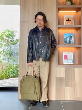 「OLIVER PEOPLES（オリバーピープルズ）のアイテム」を使った、takutaku3838さん（メンズ・173cm）の冬コーディネート