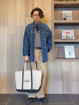 「アイテム（デニムジャケット）」を使った、takutaku3838さん（メンズ・173cm）の春コーディネート