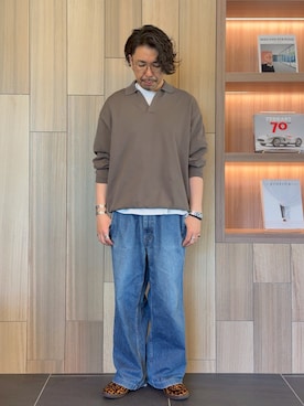 「Graphpaper（グラフペーパー）のアイテム（パンツ）」を使った、takutaku3838さん（メンズ・173cm）の春コーディネート