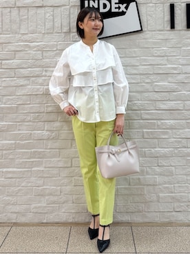 「index（インデックス）のアイテム（パンツ）」を使った、mihaさん（レディース・161cm）の春コーディネート