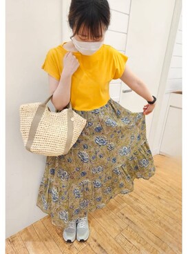 「one'sterrace（ワンズテラス）のアイテム（トートバッグ）」を使った、よっぴさん（レディース・160cm）の春コーディネート