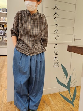 「COUP DE CHANCE（クードシャンス）のアイテム」を使った、よっぴさん（レディース・160cm）の春コーディネート