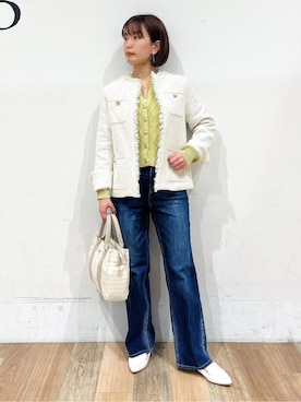 「Lee（リー）のアイテム（バッグ）」を使った、山さんさん（レディース・154cm）の春コーディネート