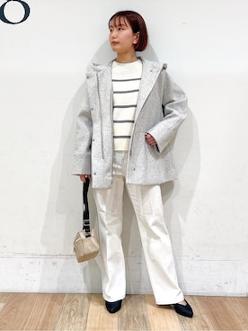 「Lee（リー）のアイテム（バッグ）」を使った、山さんさん（レディース・154cm）の冬コーディネート