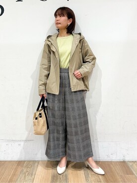 「Lee（リー）のアイテム（トートバッグ）」を使った、山さんさん（レディース・154cm）の冬コーディネート