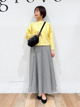「Lee（リー）のアイテム（ショルダーバッグ）」を使った、山さんさん（レディース・154cm）の春コーディネート