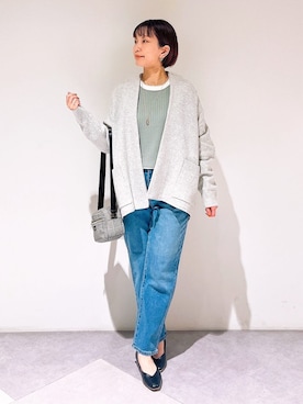 「Lee（リー）のアイテム（ショルダーバッグ）」を使った、山さんさん（レディース・154cm）の秋コーディネート