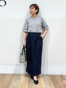 「Lee（リー）のアイテム（バッグ）」を使った、山さんさん（レディース・154cm）の秋コーディネート