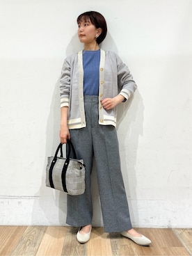 「Lee（リー）のアイテム（トートバッグ）」を使った、山さんさん（レディース・154cm）の秋コーディネート